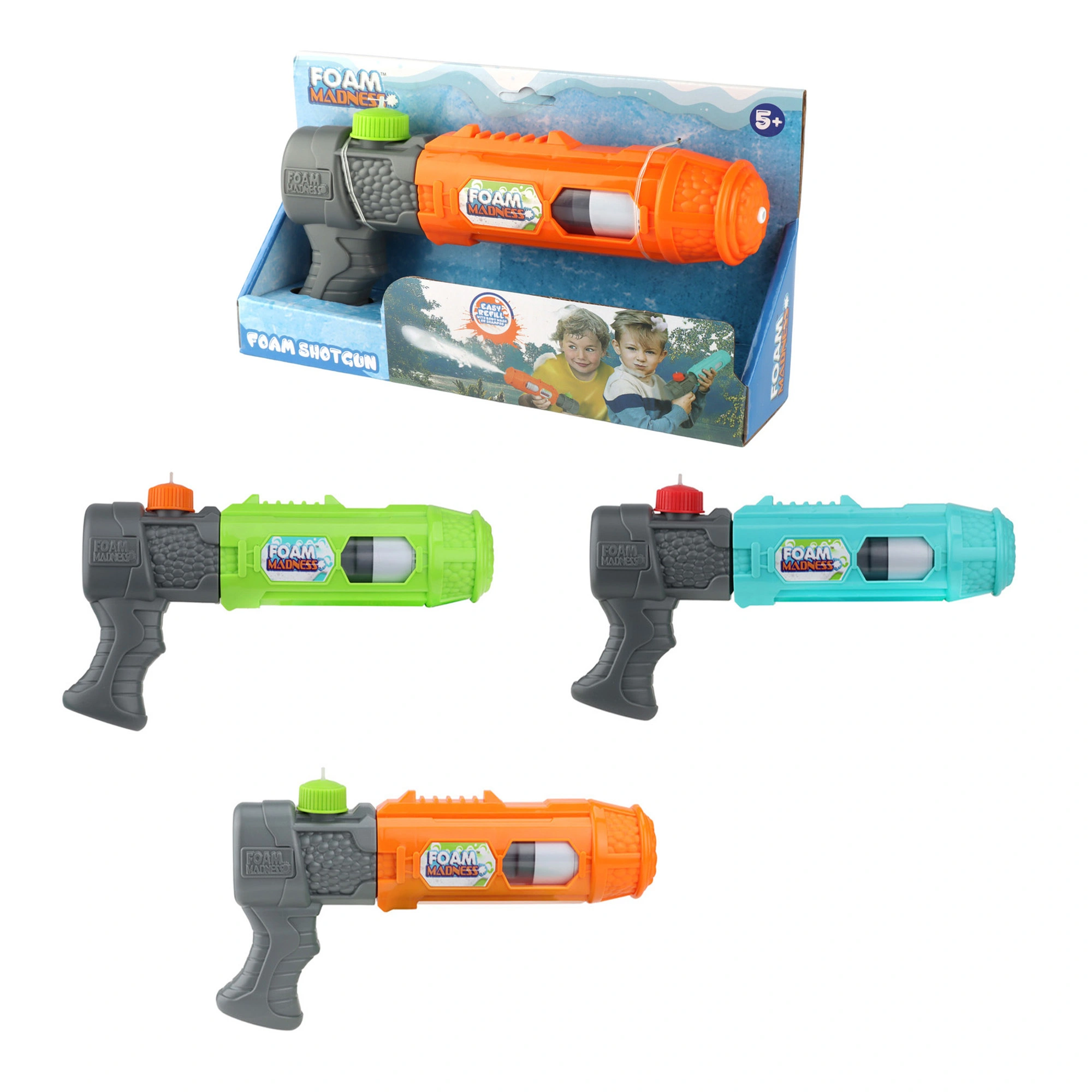 Novedosa máquina de pistola de espuma de doble orificio, venta al por mayor, ametralladora de burbujas para playa de verano 1