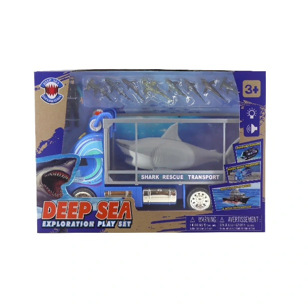 Ensemble de jeux de scène de requin avec son et lumières de rêve sous-marin d'exploration en haute mer pour enfants 1