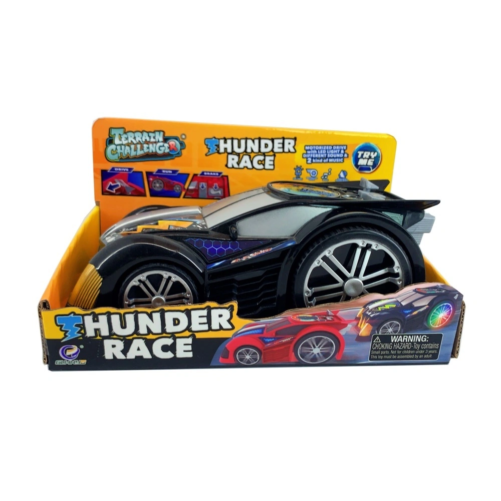 Nouvelle voiture électrique explosive avec compteur de vitesse, lumières de roue, jouets en plastique à piles résistants aux chocs pour enfants 1