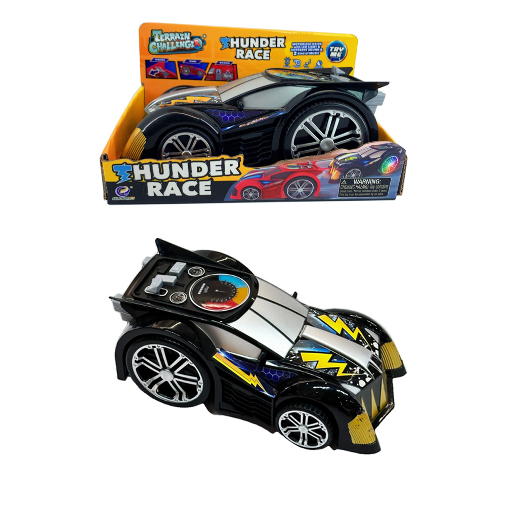 Nouvelle voiture électrique explosive avec compteur de vitesse, lumières de roue, jouets en plastique à piles résistants aux chocs pour enfants 1