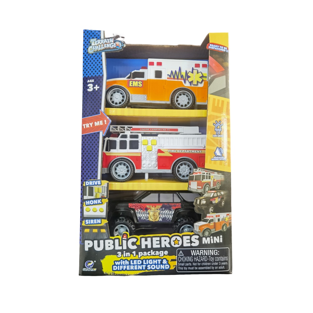 Venta directa de fábrica, vehículo de ambulancia, camión de bomberos, coche de policía, surtido de luz y sonido, conocimientos de aprendizaje, juguetes de plástico para niños 2