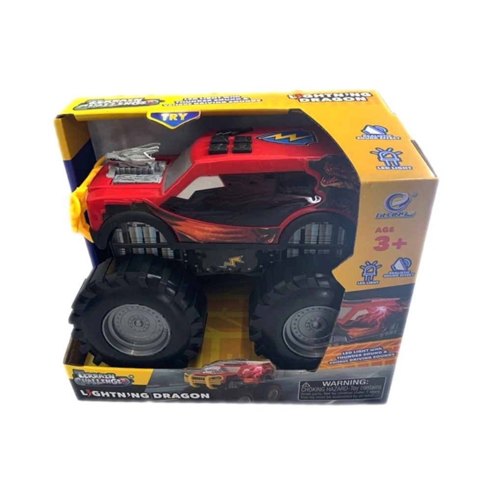 Distribuidor de coches SUV Lightning a la venta, vehículo todoterreno con ruedas libres, luz y sonido, juguetes de plástico para jugar al aire libre para niños 1