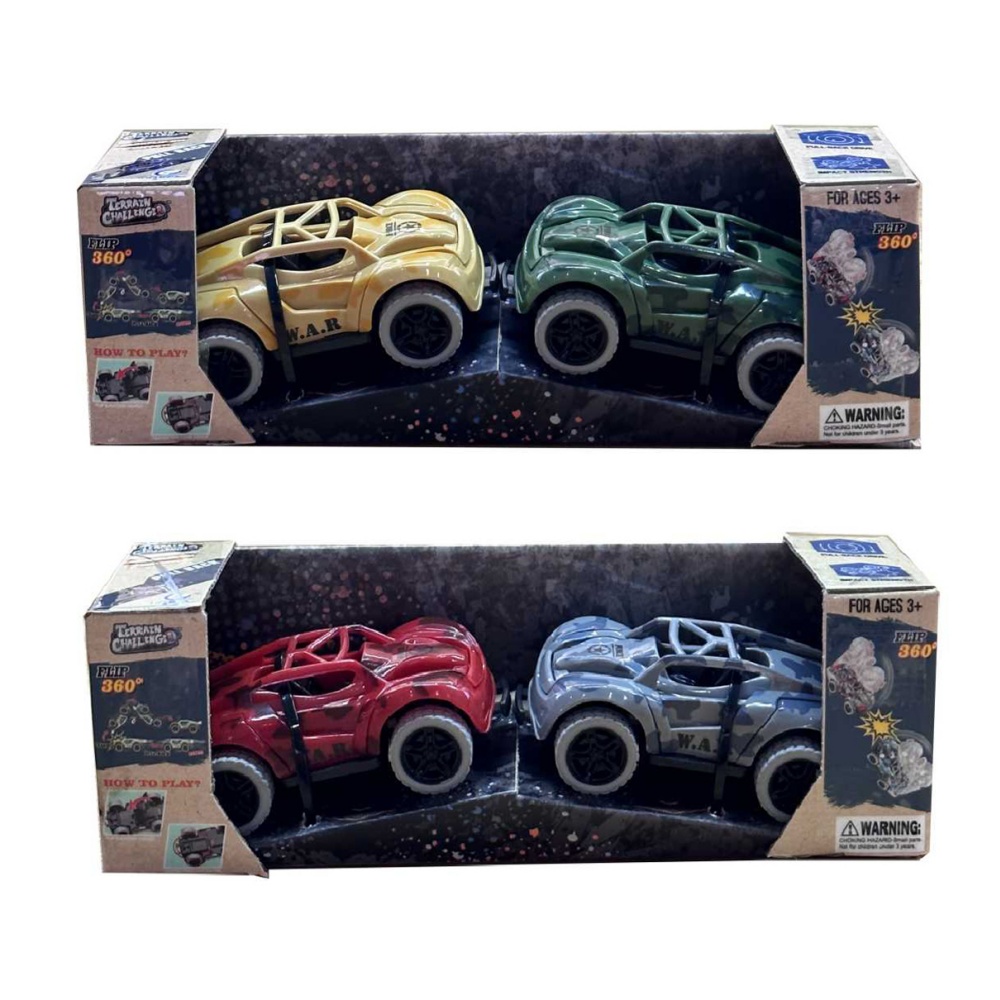 Regalo para niños Mini Camuflaje Tire hacia atrás Coche de carreras Accidente y rebote Patrones personalizados Vehículo pequeño Juguete de plástico económico para niños 1