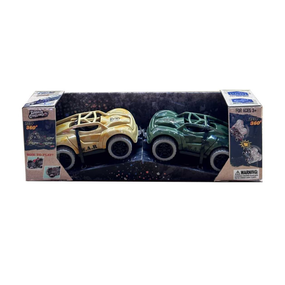 Regalo para niños Mini Camuflaje Tire hacia atrás Coche de carreras Accidente y rebote Patrones personalizados Vehículo pequeño Juguete de plástico económico para niños 3