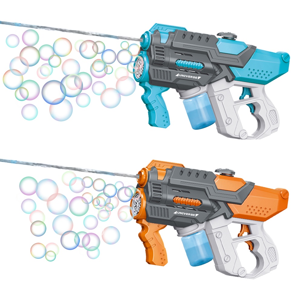 Juguete de verano al aire libre, 2 en 1, pistola de burbujas de agua con agua de burbujas, 120 ml, juego de plástico para niños. 3