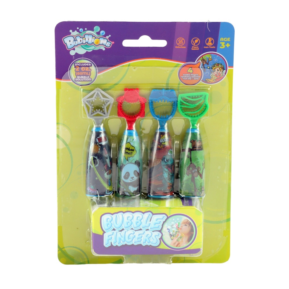 Индивидуальная открытая летняя мультфильм Bubble Finger 4 Pcs Toy Soap Blowing Plate Plastic Game 1