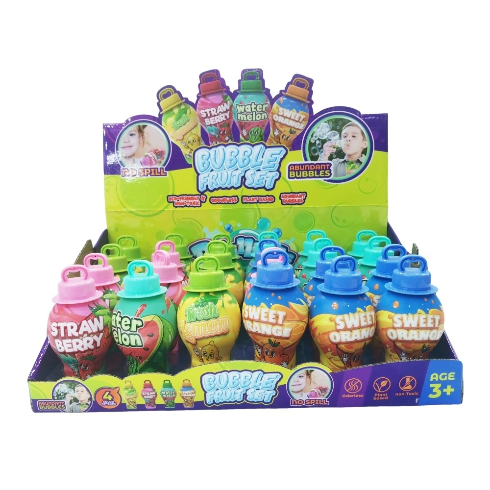 Hot sale New Fruit Bubble Tub 30ML 4 Colors Assorted No Spill Bubble Water Bubble Stick Outdoor Games Toys for Kids 1