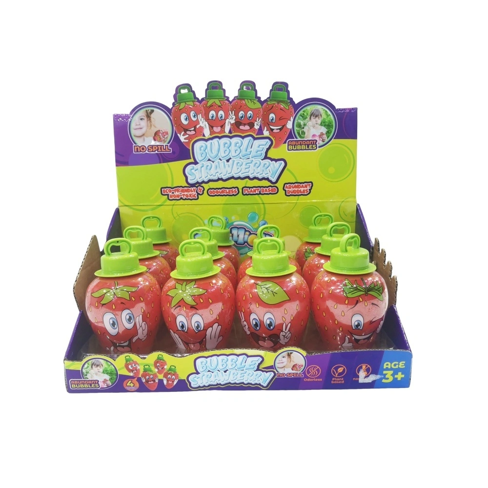 Hot sale New Shape Strawberry Bubble Tub 50ML 4 Colors Assorted No Spill Bubble Water Bubble Stick Outdoor Games Toys for Kids 1