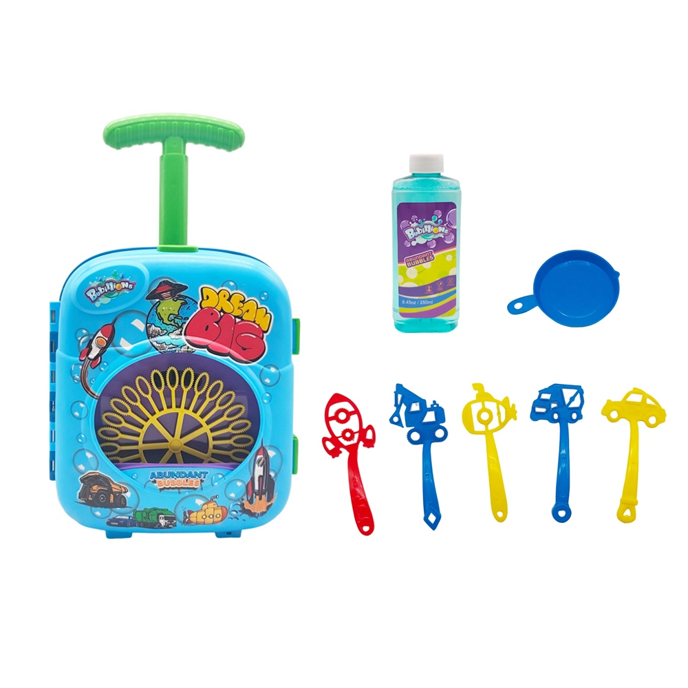 Nouvelle valise automatique électrique pour garçons, machine à bulles OEM, bagages à bulles, jouets d&39;été en plastique pour enfants 1