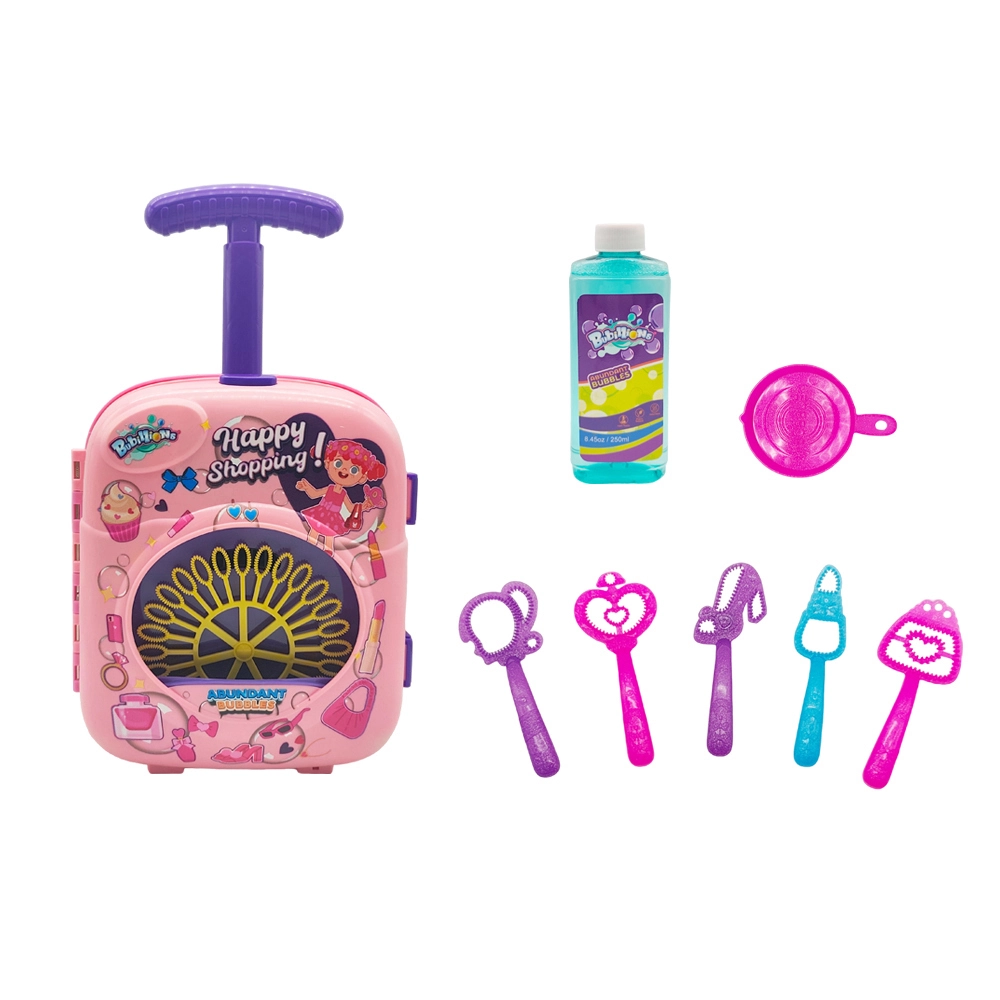 Nueva maleta electrónica automática para niñas, máquina de burbujas OEM, carrito de burbujas, juguetes de plástico de verano para niños. 1