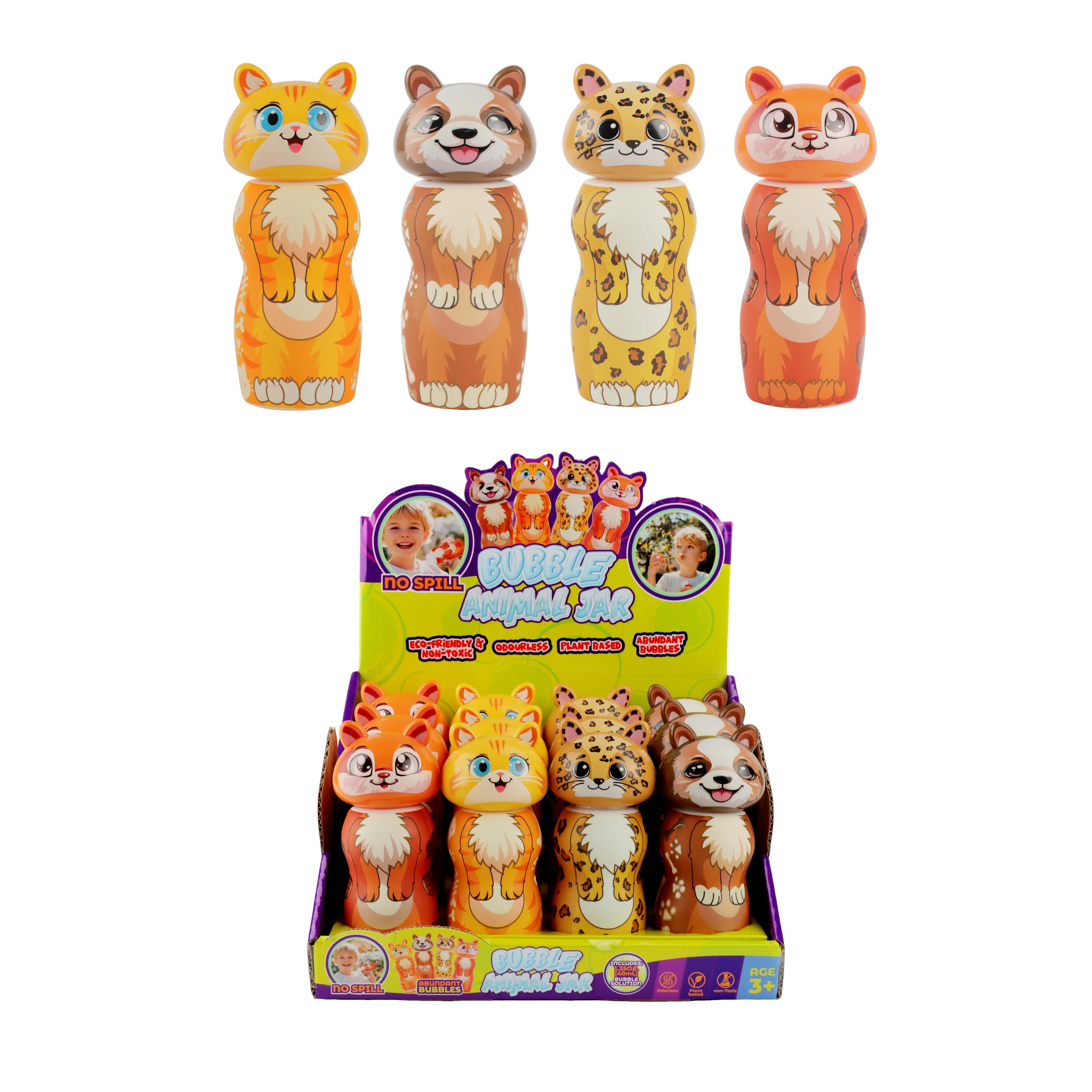 Baguette à bulles anti-déversement en gros OEM, assortiment d&#39;animaux, idéale pour les jeux et sports d&#39;été en plein air, les fêtes et les cadeaux pour enfants. 1