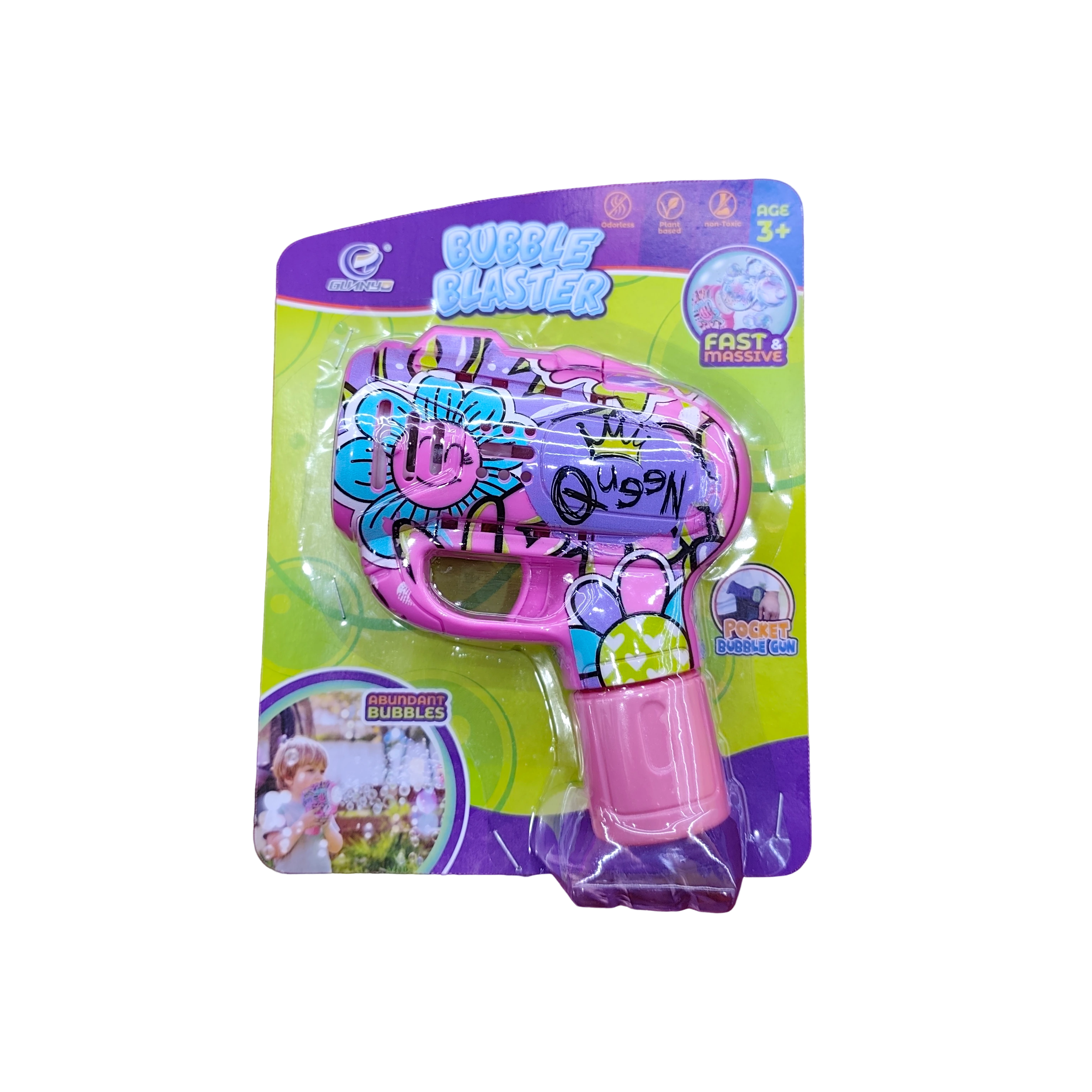 Pistolet à bulles électrique automatique d&#39;été pour enfants, mini pistolet à bulles électronique de poche, jouet idéal pour les enfants. 1