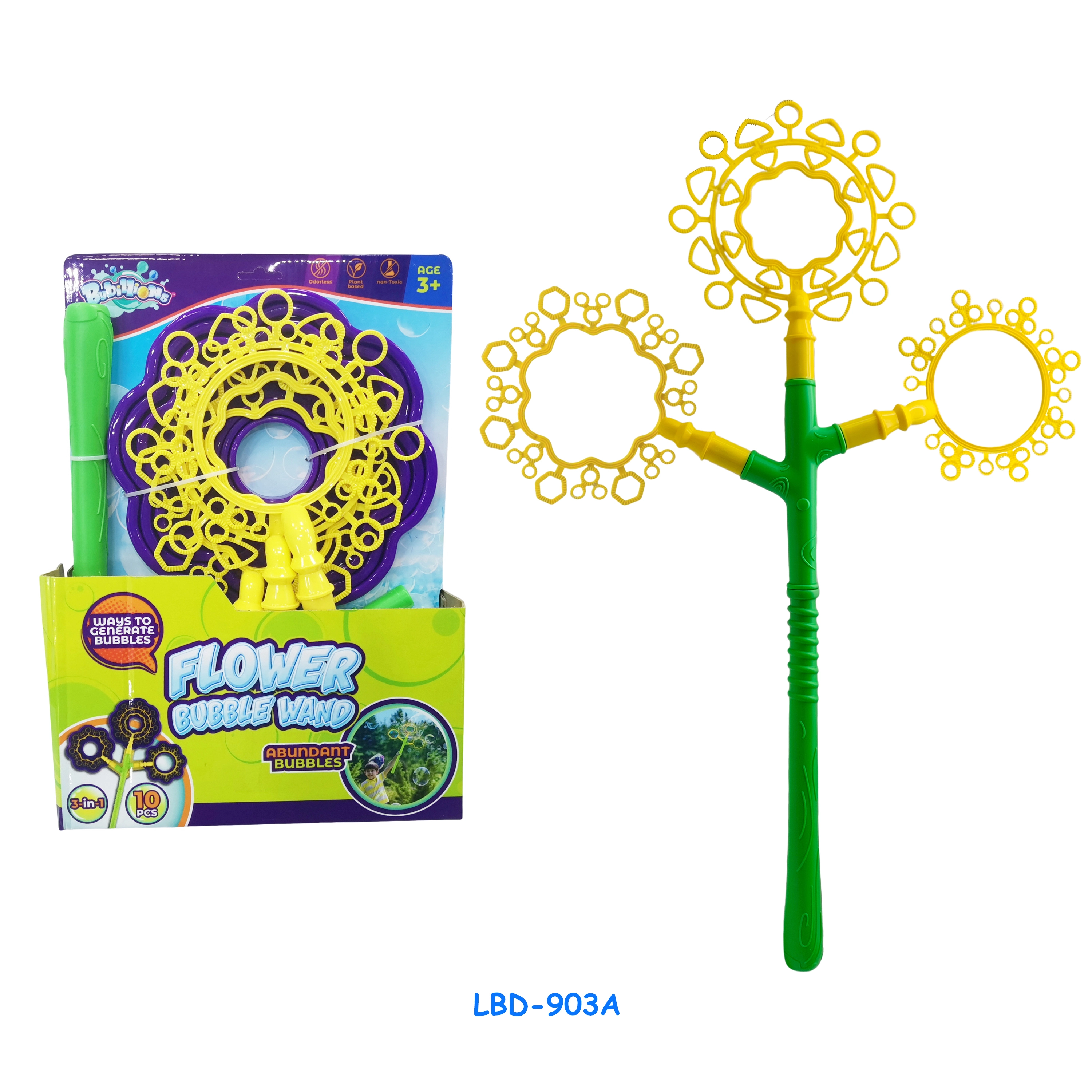 Coffret de présentation de plage d&#39;été, jouet en plastique mignon et simple à 3 fleurs, idéal pour les enfants. 1