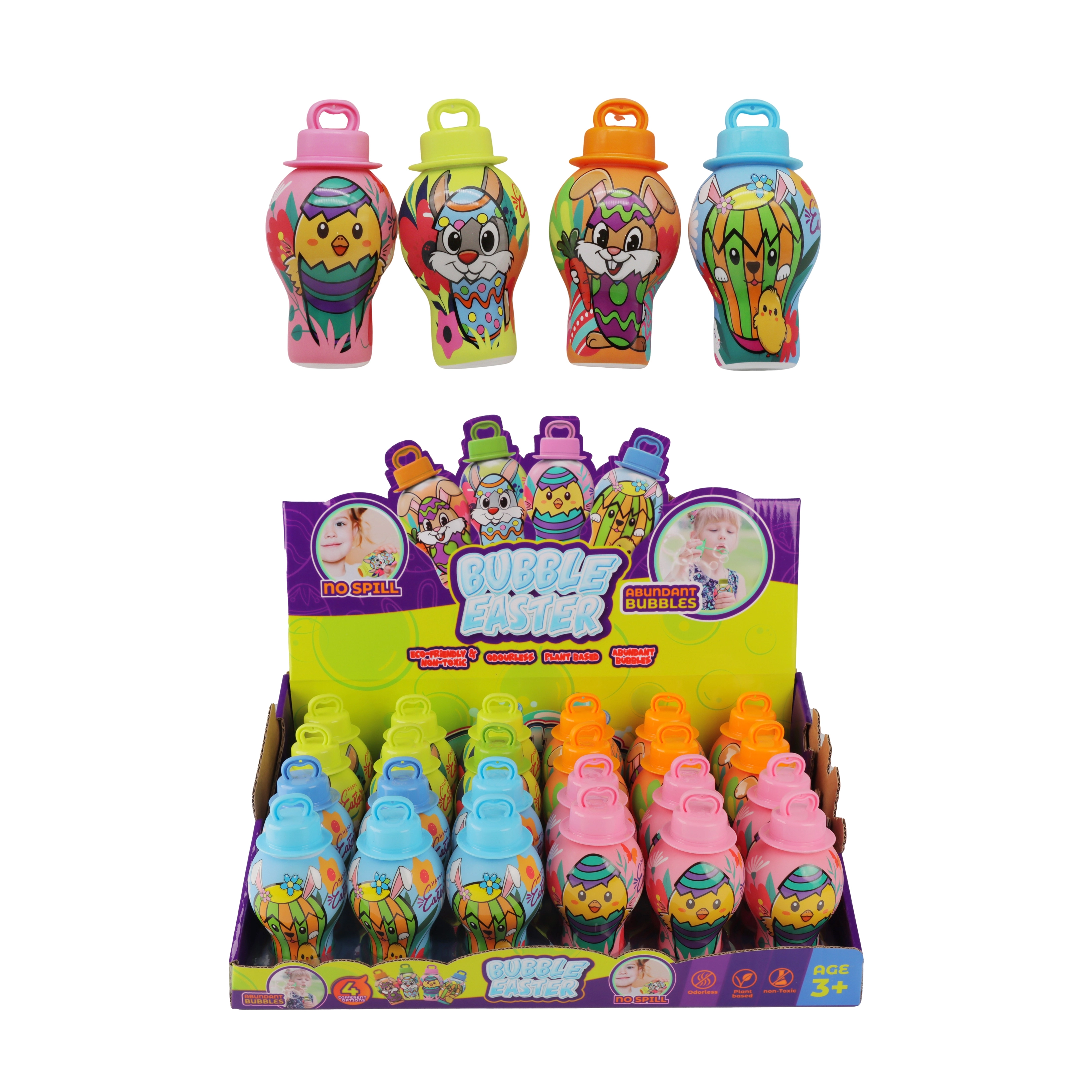 New Easter Style No Spill Bubble Wand 30 ml Spill-Proof Bubble Toy Eco-Friendly Bubble Solution Summer Toys for Children 1