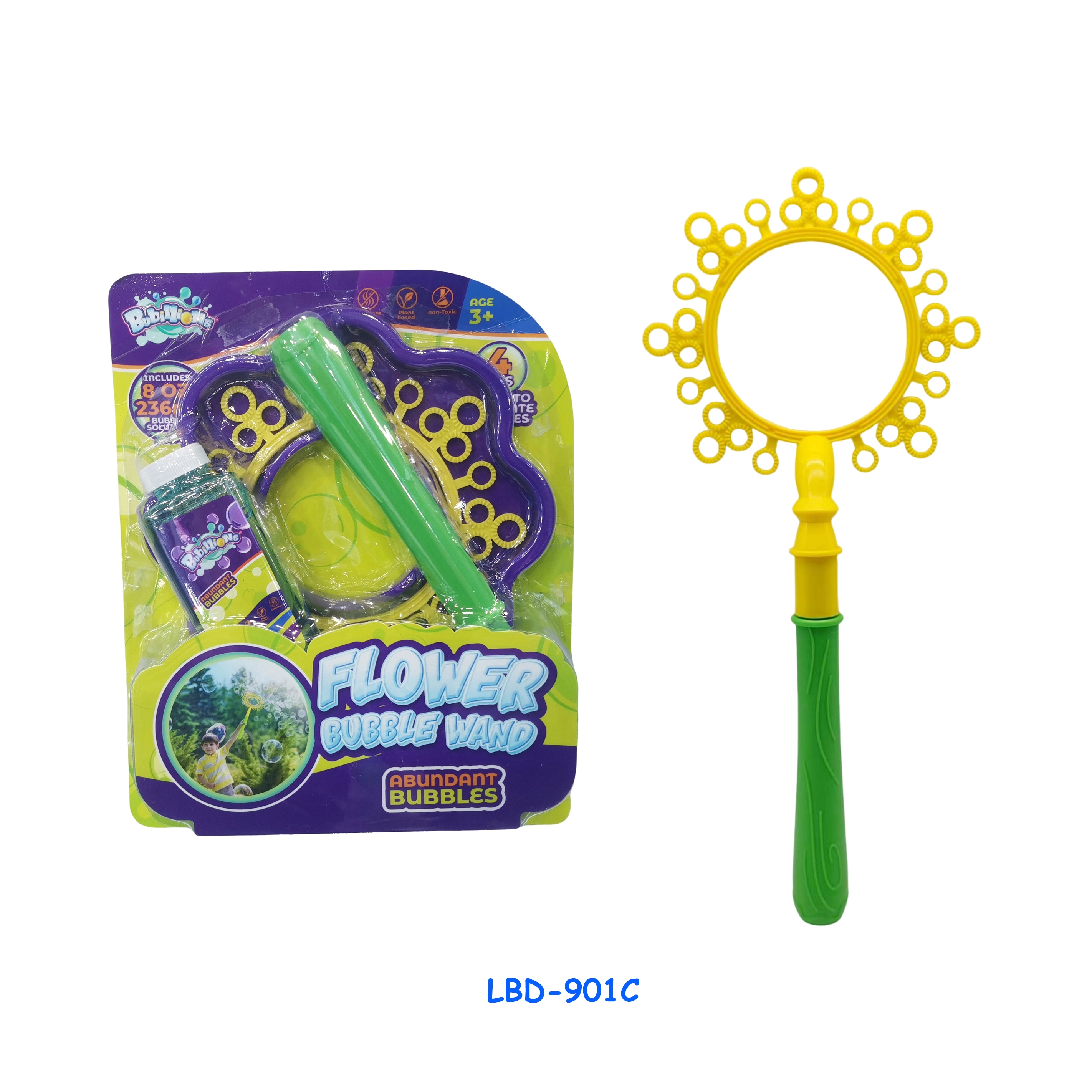 Jeu de bulles de savon en plastique « Pluie de météores » (carte blister, petit format, simple et mignon) pour enfants, idéal pour l&#39;été. 1