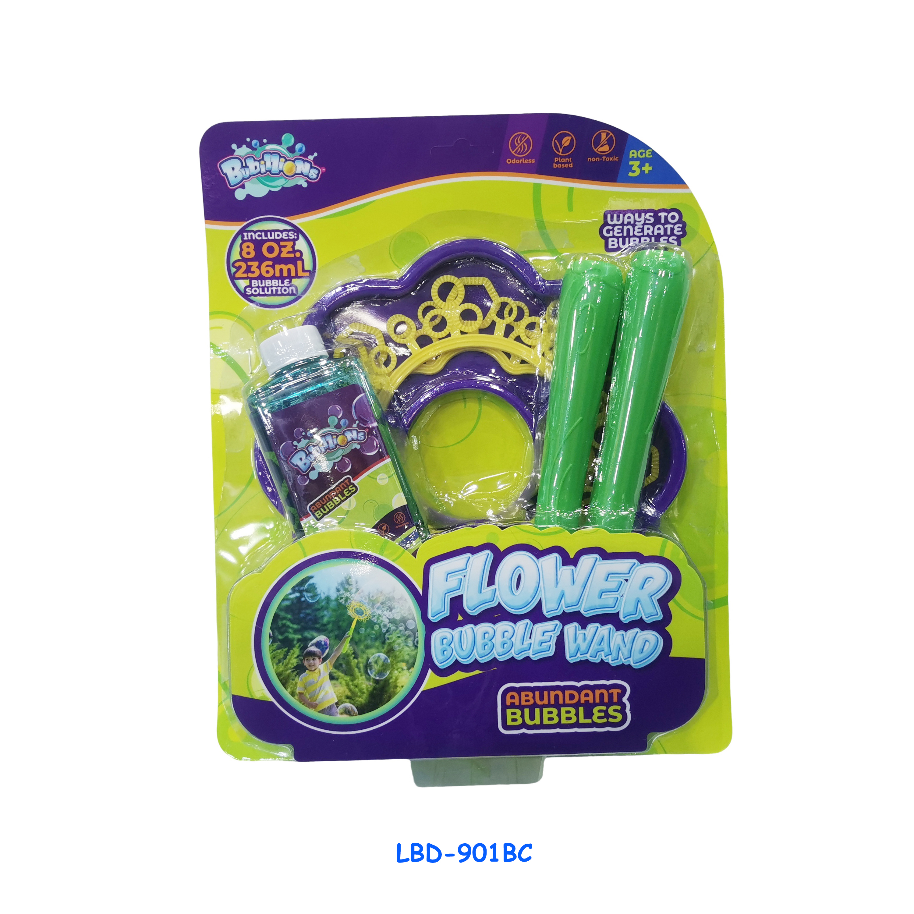 Top Selling Summer Beach Blister Card Simple Cute Assorted One Flower Bubble Blowing Set Meteor Shower Bubble Wand Plastic Toy Game For Kids1 2