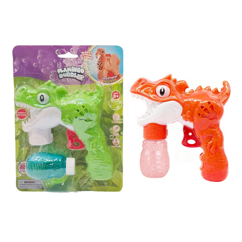 Wholesale Customized Summer Beach Toys Friction Animal Dinosaur Bubble Gun Assorted Fun Plastic Bubble Game For Children 1