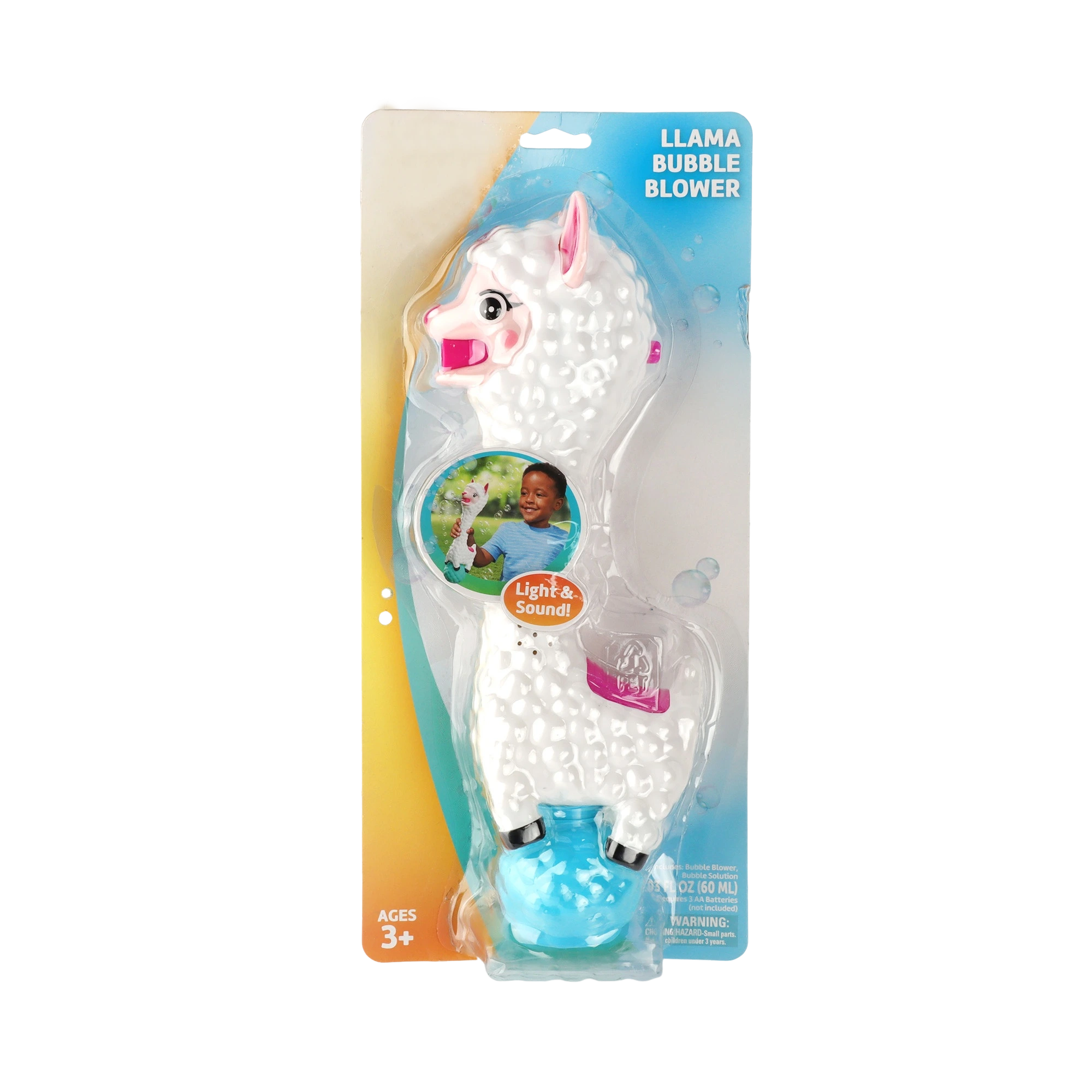 Juego de verano al aire libre, automático, eléctrico, con forma de alpaca, palo de burbujas, con música y luz, juguetes de plástico para niños. 1