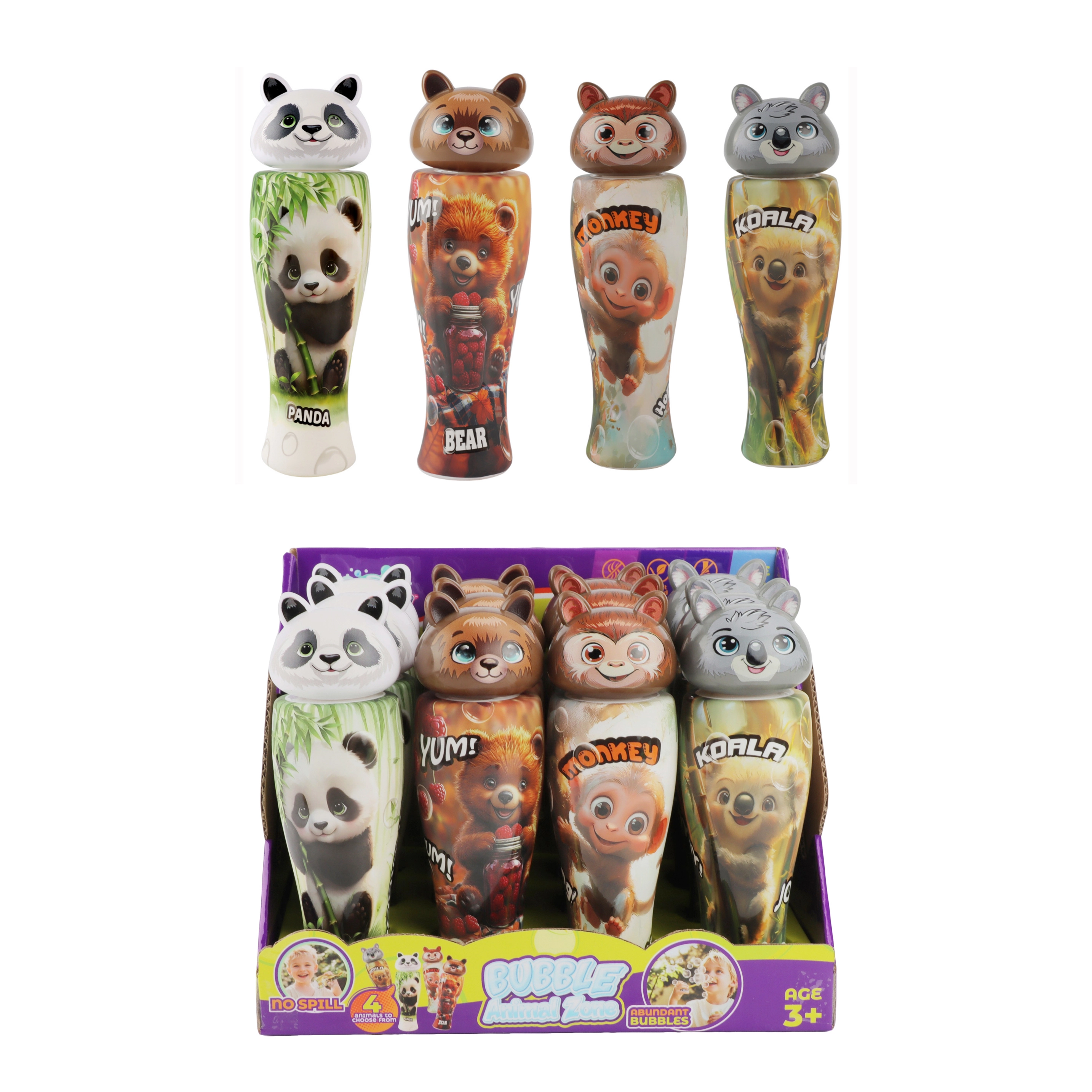 Baguette à bulles de 70 ml, assortiment d'animaux, sans déversement, en gros (OEM), idéale pour les jeux, les sports et les fêtes d'été en plein air, ainsi que pour les enfants. Cadeau parfait pour les enfants. 1