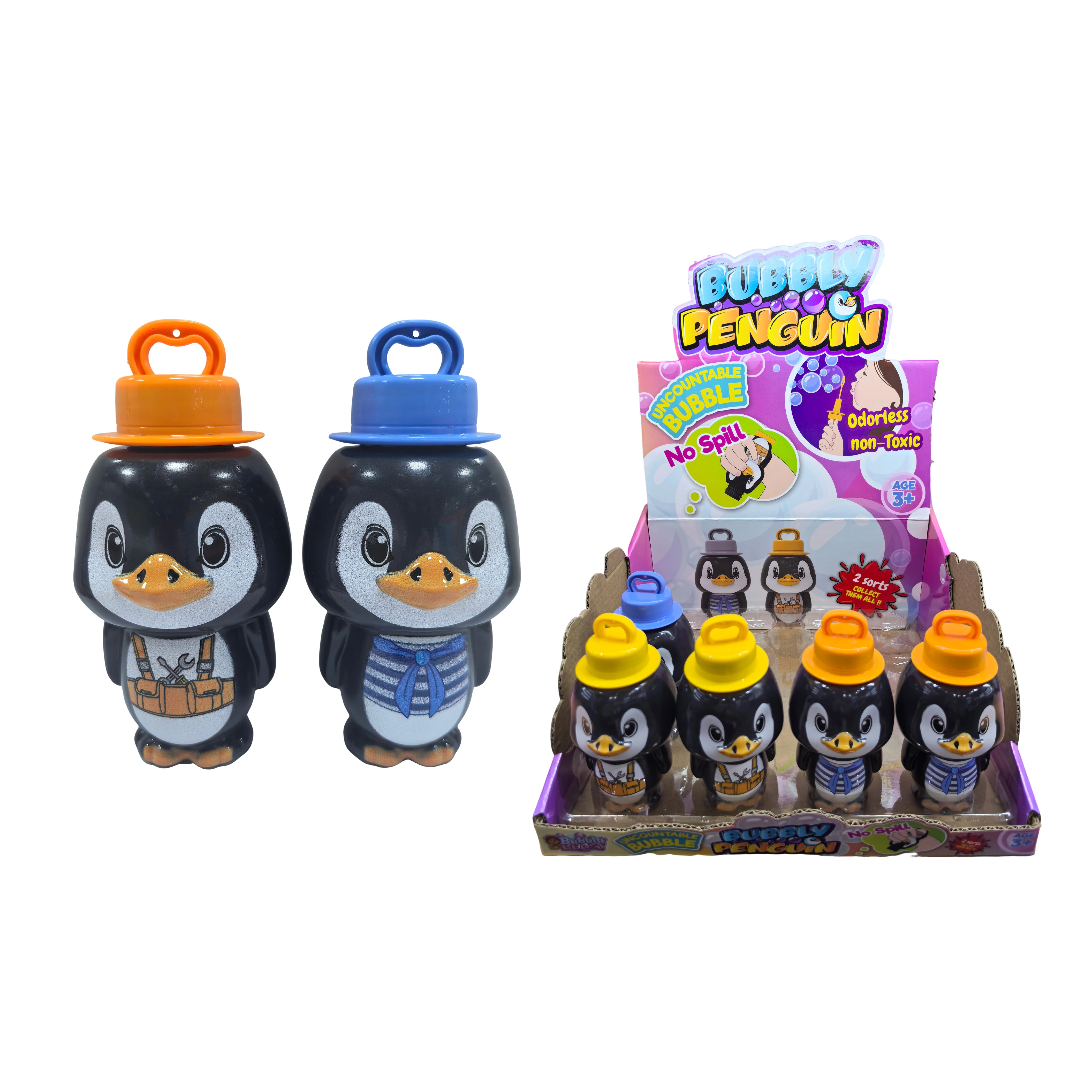 Juguetes de playa de verano personalizados, juguetes de varita de pingüino de burbujas, divertido juego de burbujas de plástico para niños y niñas. 1