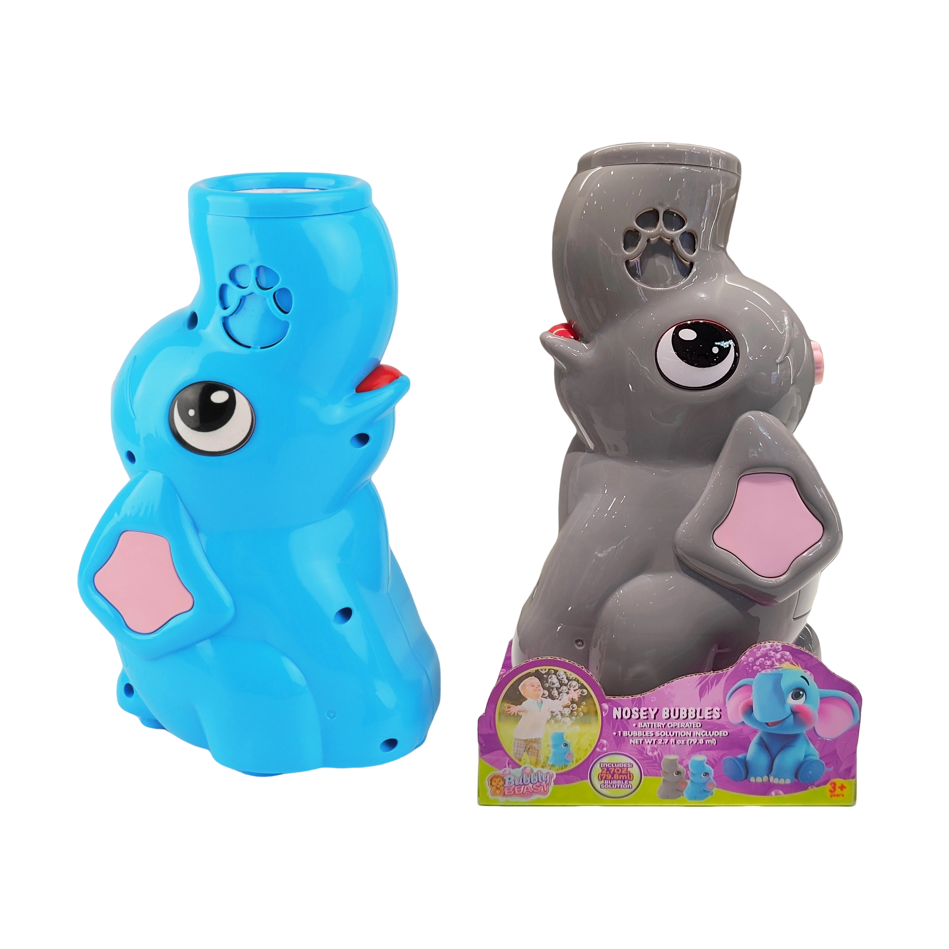 صندوق ألعاب صيفية خارجية قابل للتخصيص بالجملة، آلة فقاعات كهربائية أوتوماتيكية على شكل فيل مع 80 مل من ماء الفقاعات، ألعاب بلاستيكية للأطفال 1