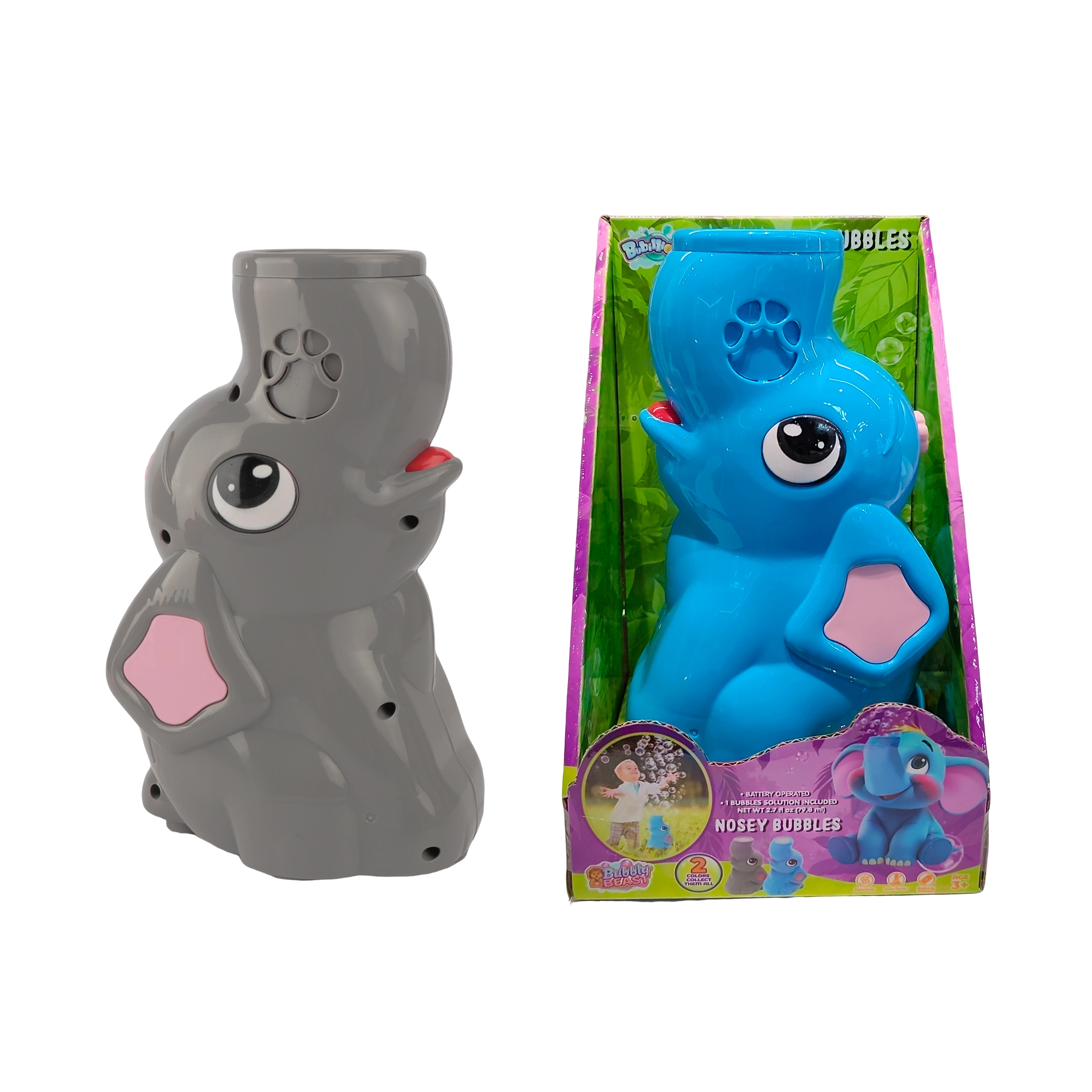 آلة فقاعات كهربائية أوتوماتيكية خارجية صيفية قابلة للتخصيص بالجملة على شكل فيل، مع 80 مل من ماء الفقاعات، لعبة بلاستيكية للأطفال 1