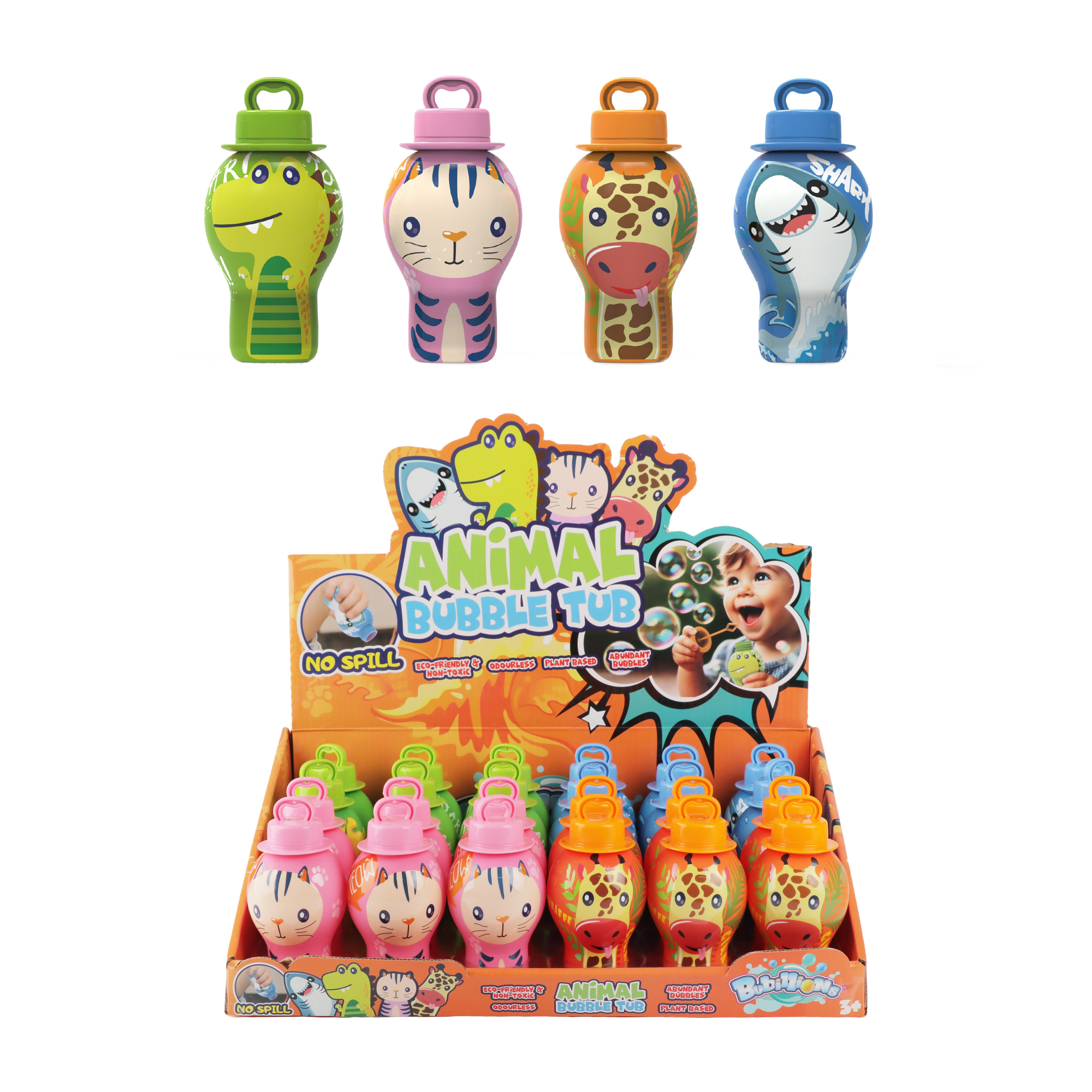 Botella de burbujas a prueba de derrames OEM, solución líquida para burbujas con forma de animales, 30 ml. 2