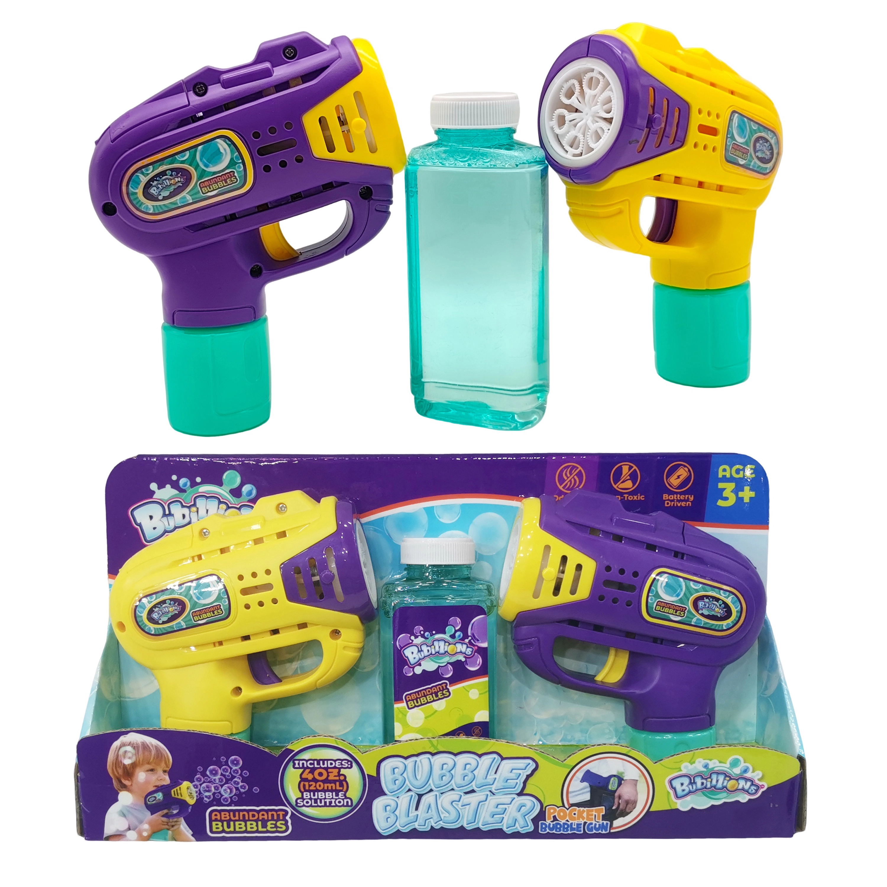 OEM Outdoor Summer Automatic Electric Bubble Gun Machine 2PK Mini Electronic Pocket Bubble Toy for Kids 1