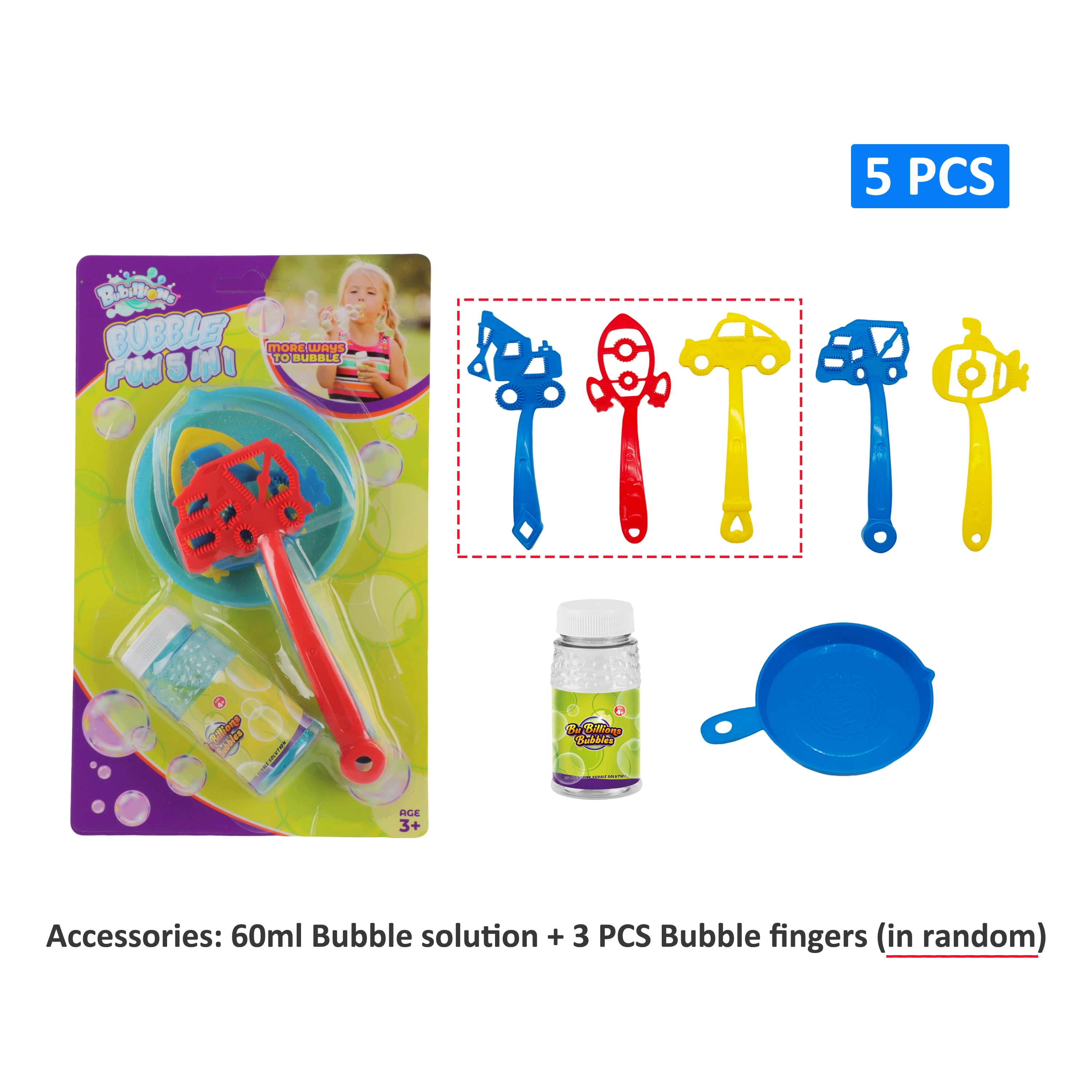 جملة OEM Boy البلاستيك لعبة الفقاعة عصا 3 أجهزة كمبيوتر 1