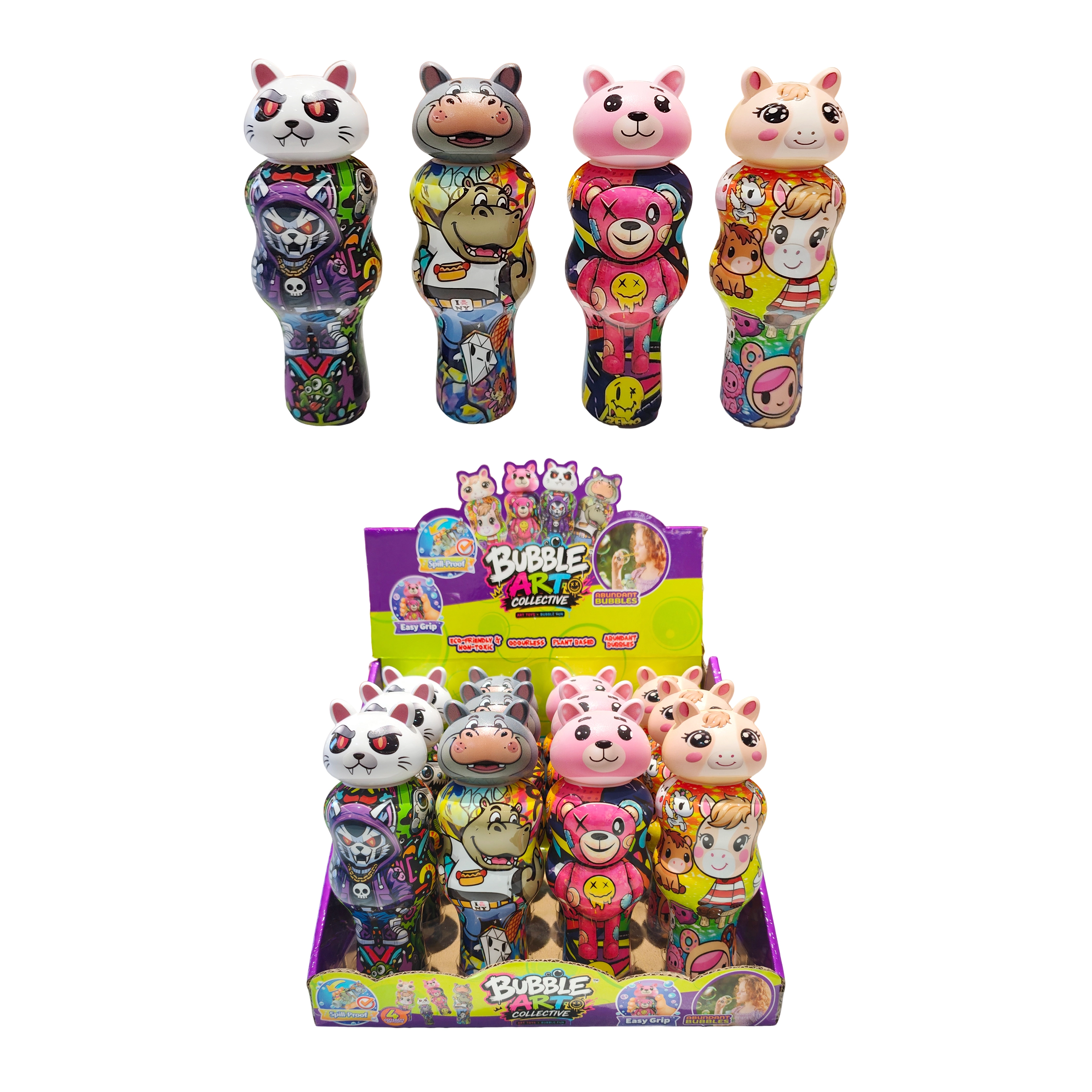 Customized Summer Beach Toys Spill-proof Art Collective 80ml Fun Plastic Bubble Game For Boys And Girls 1