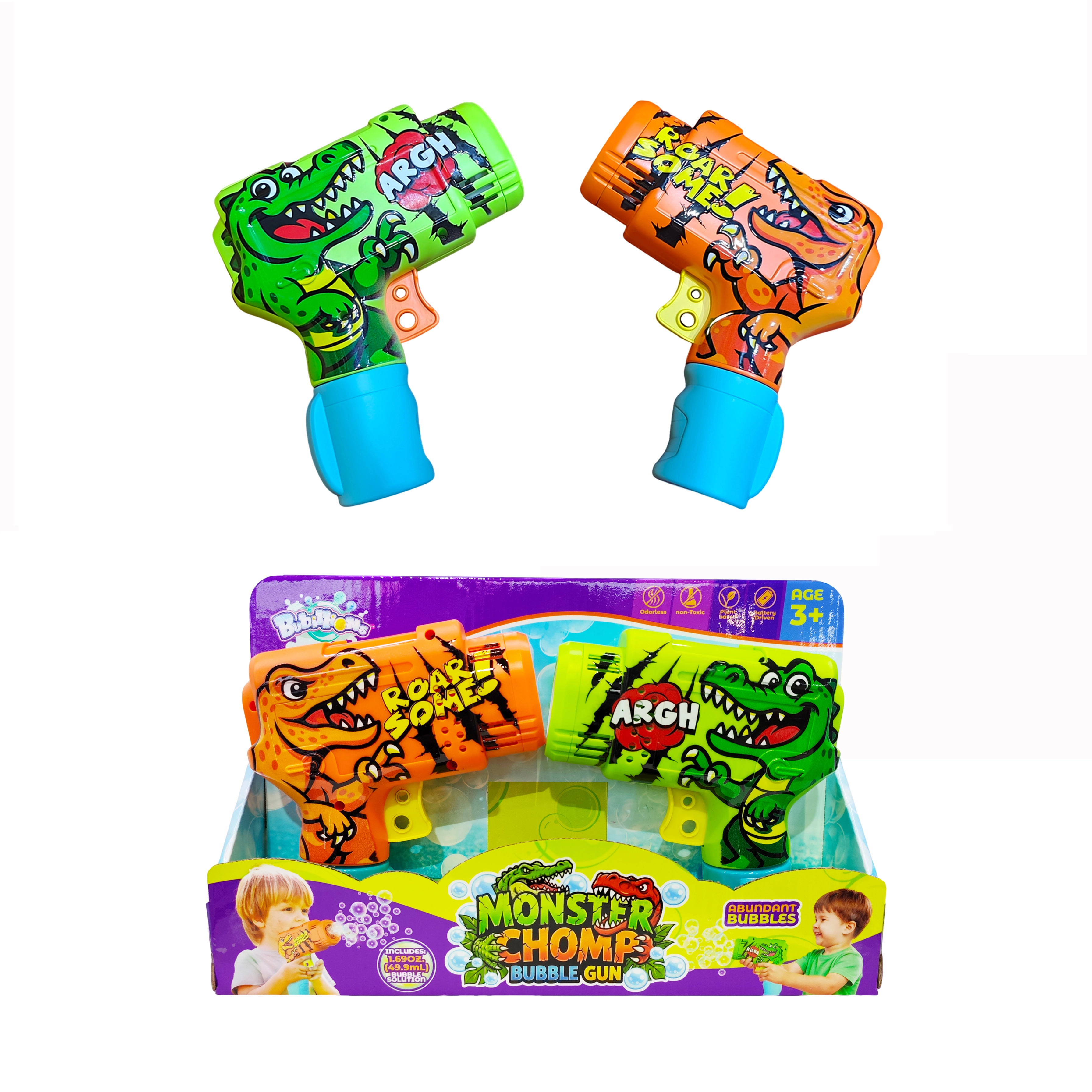 Summer Outdoor Automatic Electric UV Printing Dinosaur Bubble Gun With 30ml Bubble Solution Mini Electronic Pocket Bubble Blaster Toy for Kids1 1
