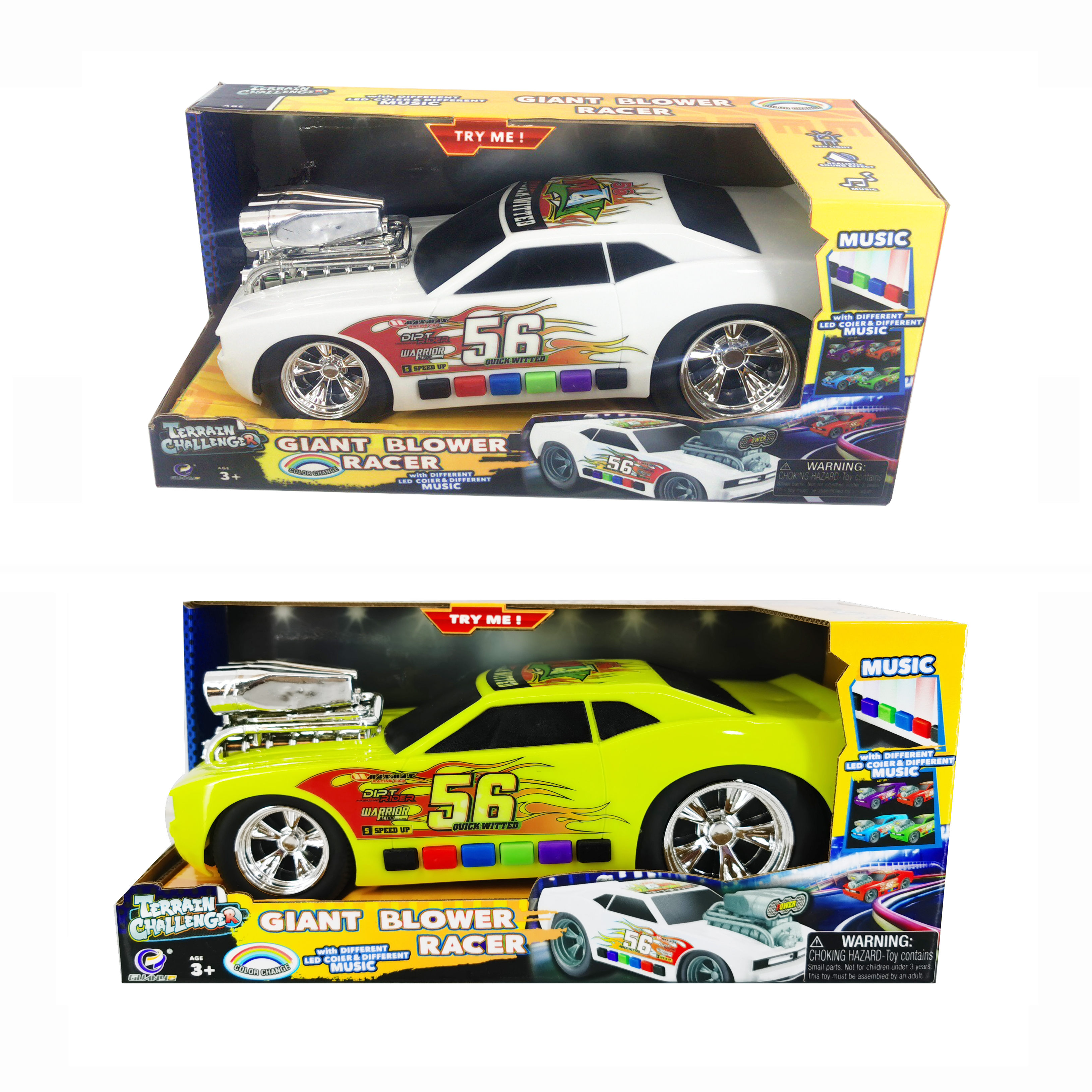 Coche deslizante muscular con luz y sonido que cambian de Color, juguetes de plástico combinados para educación y entretenimiento, superventas 1
