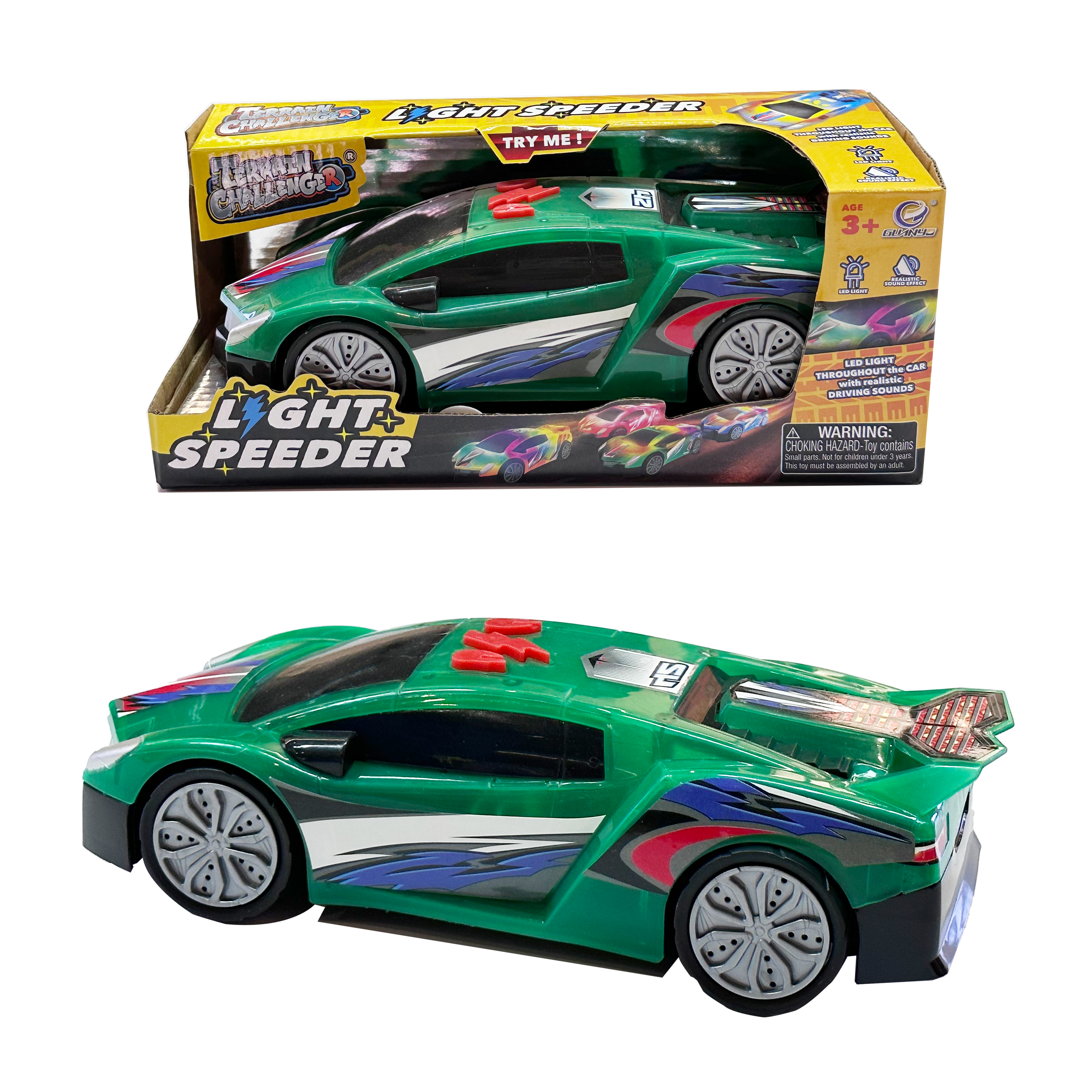 Voiture lumineuse à roues libres avec effets sonores et lumineux, en plastique, pour enfants de 3 ans et plus 1