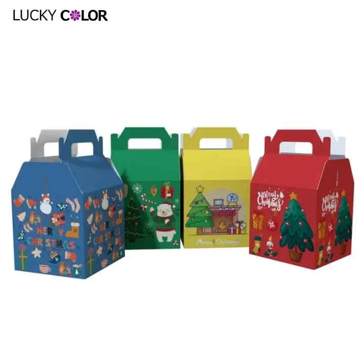 Boîtes d'emballage de cadeaux de bonbons au chocolat, décoration de noël personnalisée, boîte en papier ondulé pour cadeau de noël 1