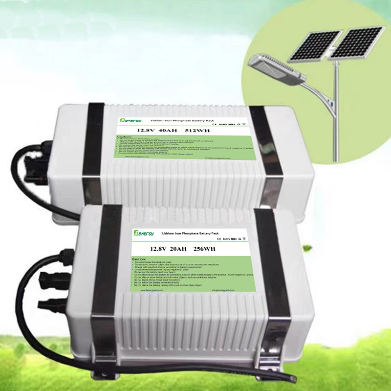 Célula profunda de iones de litio LiFePO4 de ciclo 12V 25AH de batería de litio para farola exterior 4