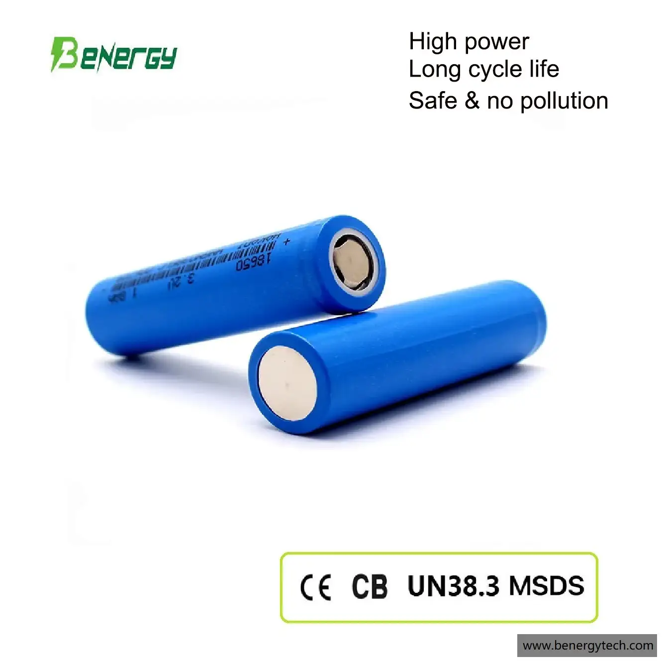 Rechargeable  18650 Cell Lithium Battery 3.2V 1600mAH 1