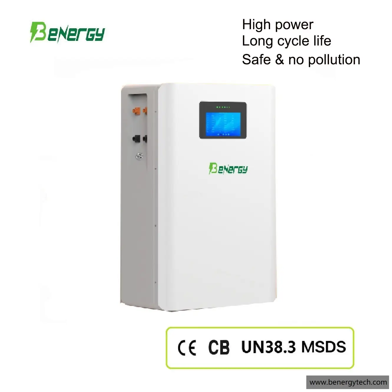 Bateria de fosfato de íon de lítio montada na parede 48V 200Ah 9,6KWH 5kwh lifepo4 1