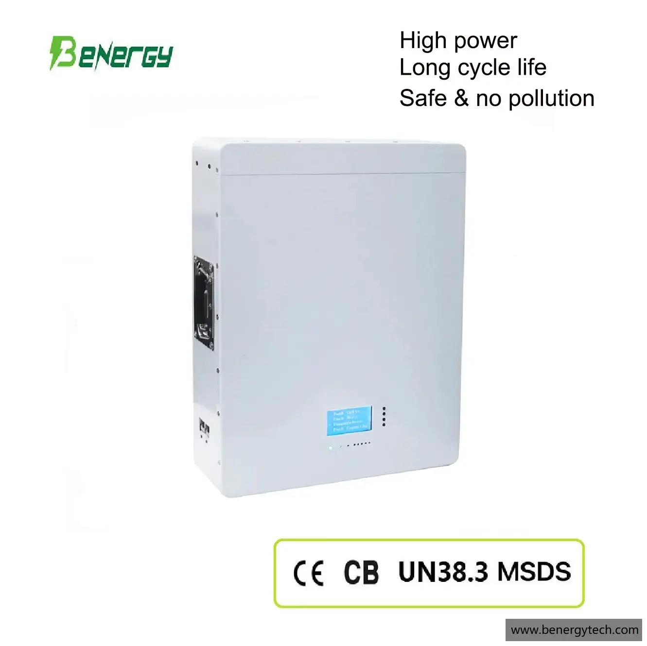 Batería Lifepo4 montada en la pared 51,2 V 100AH ​​para sistema solar doméstico 1