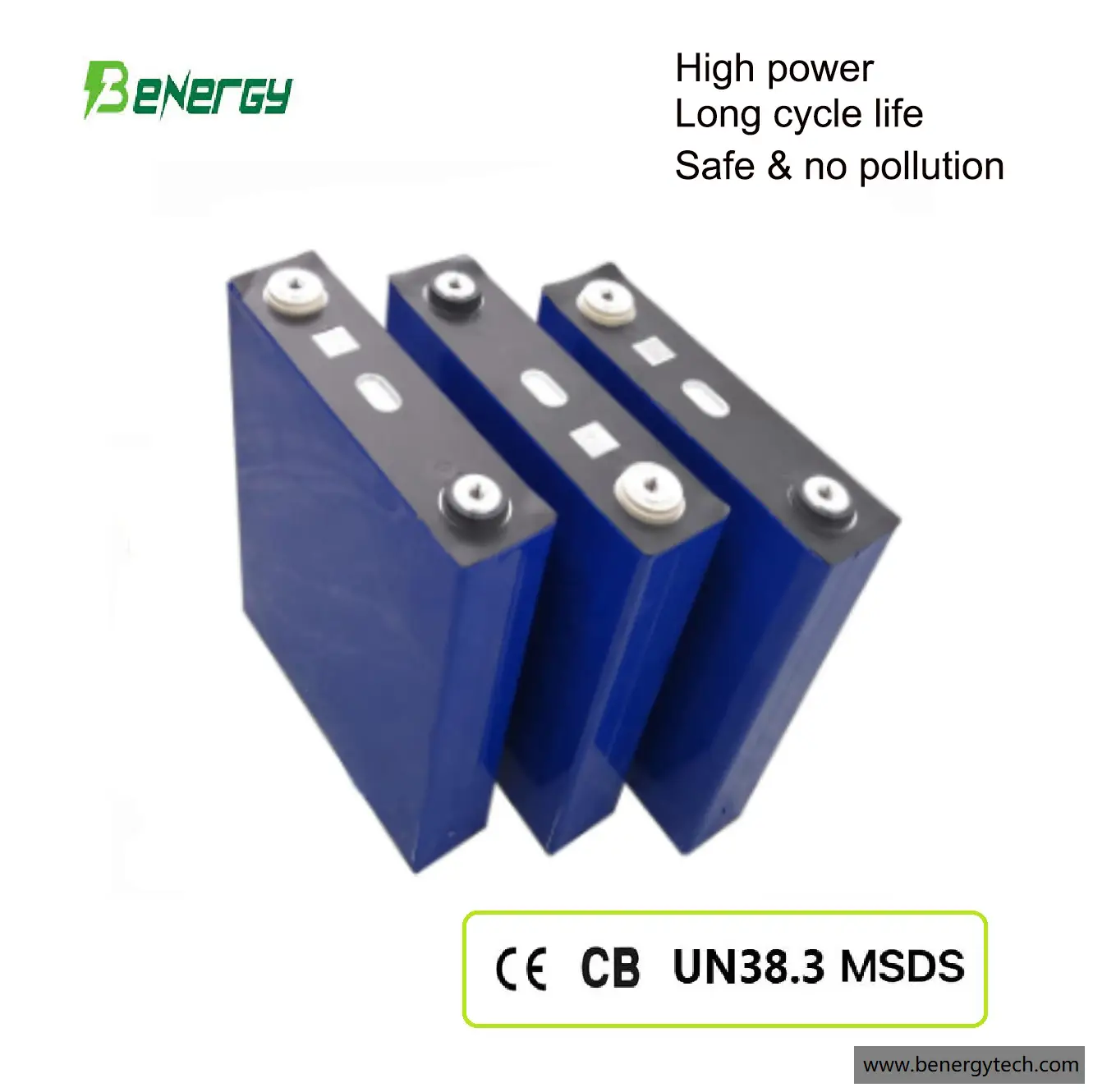 Rechargeable Lifepo4 Prismatic Cell 3.2V 100AH with CB IEC62619 1