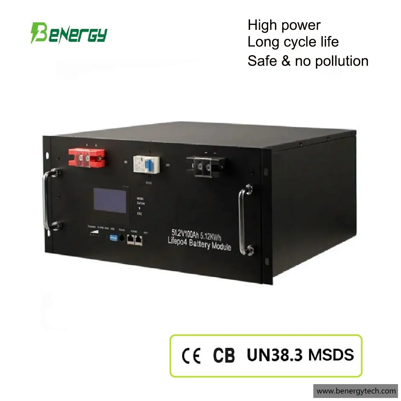 Telecom Tower Base Station Rack Mounting Battery 51.2V 100AH 1