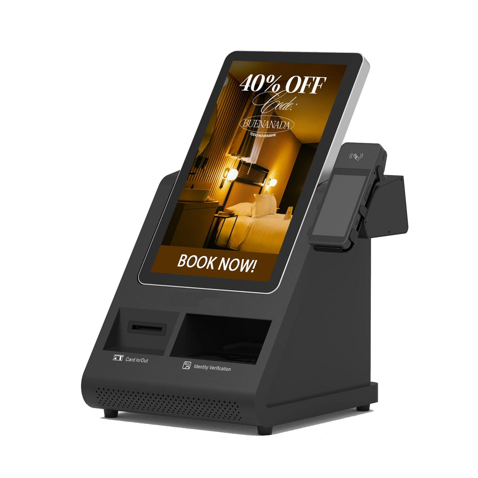 Distributeur de cartes, kiosque d'enregistrement à l'hôtel, avec lecteur de passeport/carte d'identité, Scanner, Support multilingue, kiosque de bureau en libre-service 1