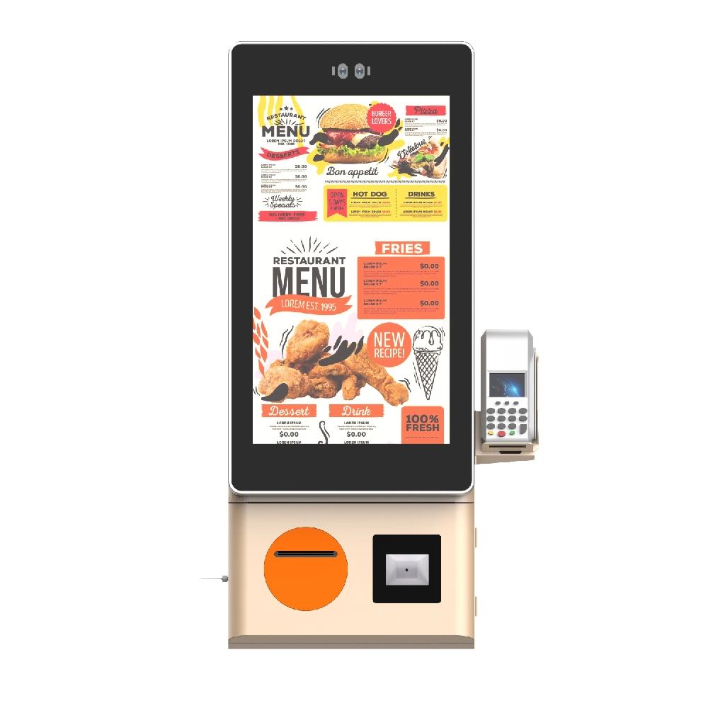 Wall-Mounted KFC Restaurant 21 23.8 27 32inch Touch Screen Pos Service Self Ordering Payment Kiosk 1