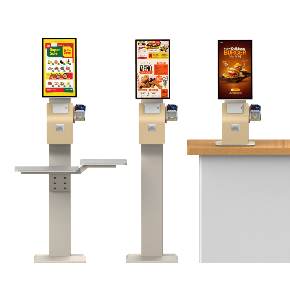 Dual-Screen Self Checkout Kiosk Desktop Self Service Checkout Machine 7