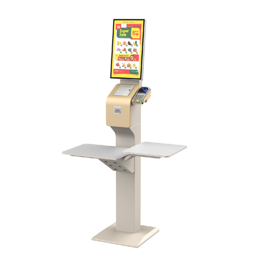 Ergonomischer Winkel einstellbar 21,5 vertikaler Supermarkt Selbstbedienungs-Checkout-Maschine 2
