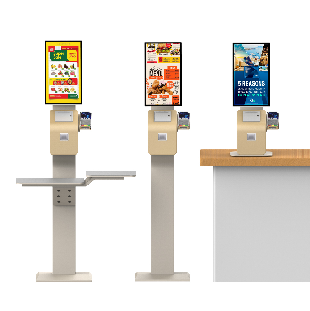 Ergonomischer Winkel einstellbar 21,5 vertikaler Supermarkt Selbstbedienungs-Checkout-Maschine 5