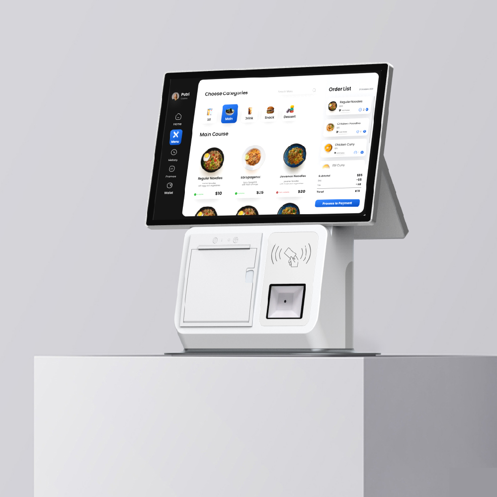 Caja registradora TPV de escritorio con pantalla táctil de 15,6 pulgadas | Sistema TPV todo en uno para comercios y restaurantes 4