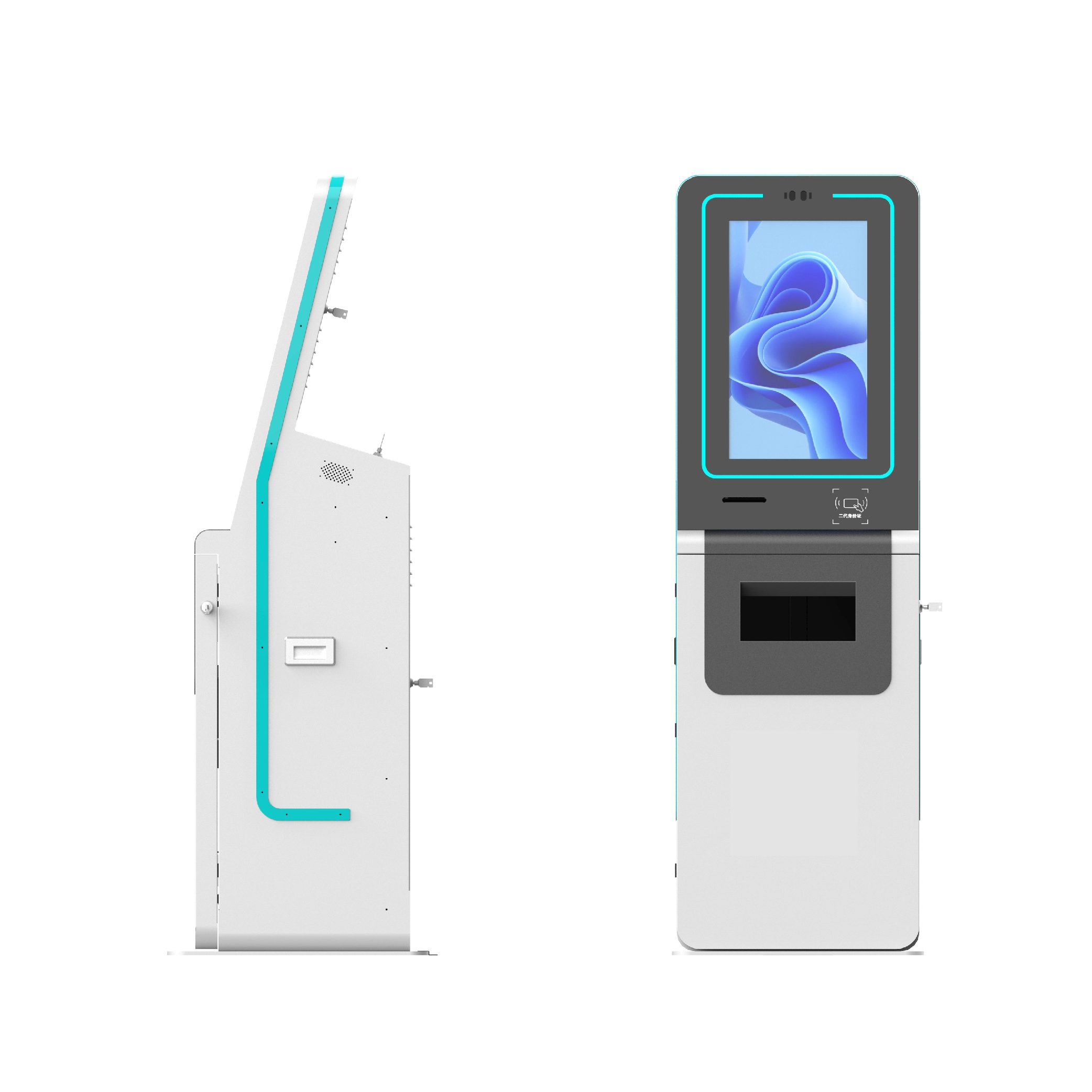 Airport Self Service Kiosk With CCTV Camera Room Card Recycler ADA Passport Scanner-1722239083997626 1