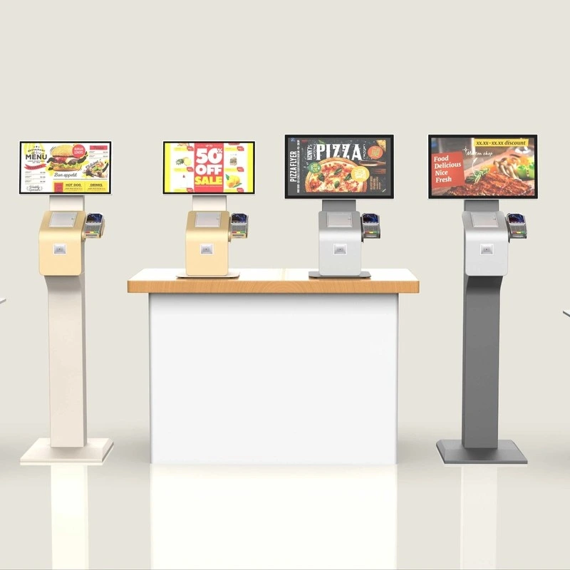 15.6 Inch Touch Screen Self Order Kiosk With POS Payment QR Scanner For Food Ordering Product Details 1