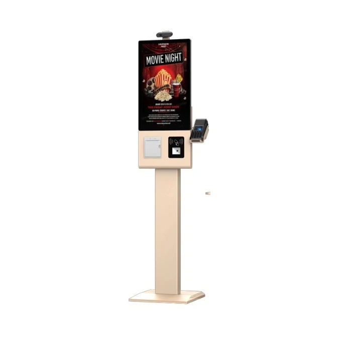 Fábrica caliente de la venta quiosco de pedido vertical del uno mismo del oro de 23,8 pulgadas con el tenedor Android/Windows de la posición 1