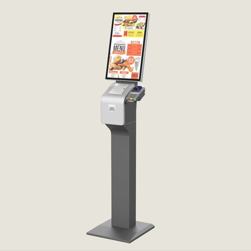 Bodenständer 21,5-Zoll-Multi-Point-Touch-Selbstbestellkiosk für Bargeld/bargeldlose Selbstzahlungskasse 1